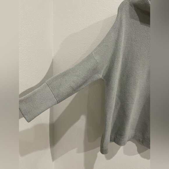 Free People Ottoman Slouchy Sweater Oversized Ribbed Boho Neutral Lounge Chic - Picture 3 of 8